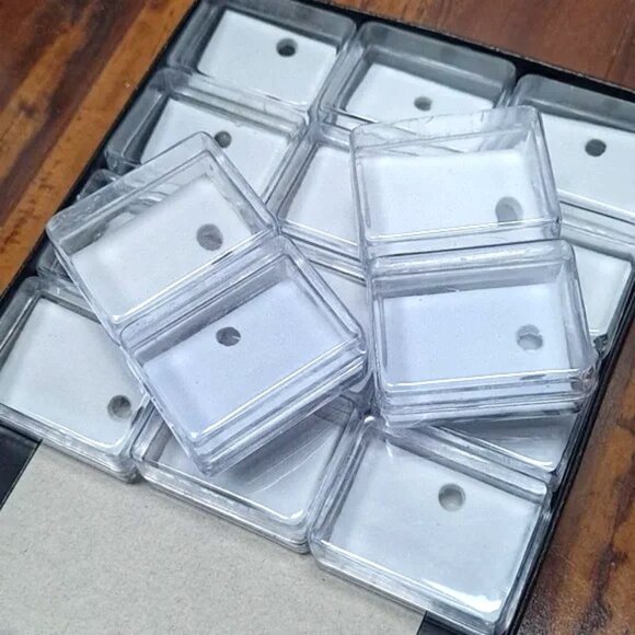 48 Jewelry Mini Clear Plastic Storage Box Gemstone Organizer - Picture 3 of 6